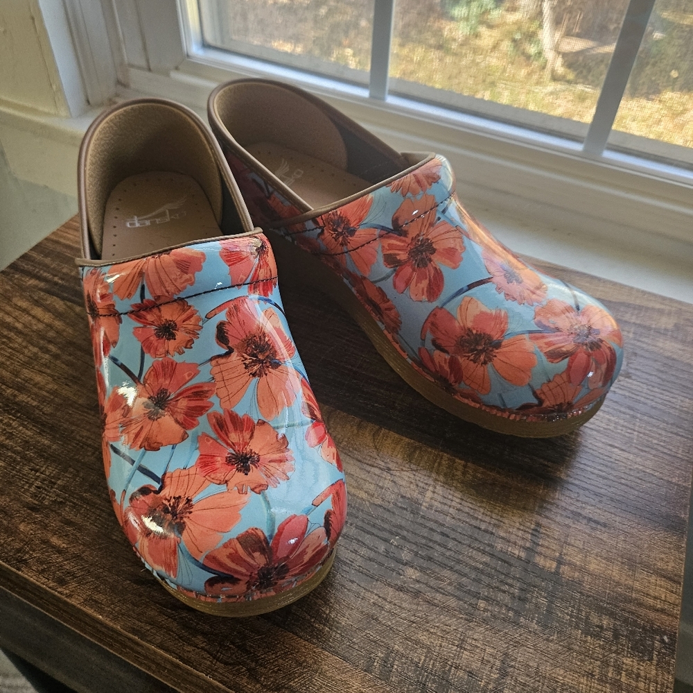 Floral Dansko Clogs Size 39